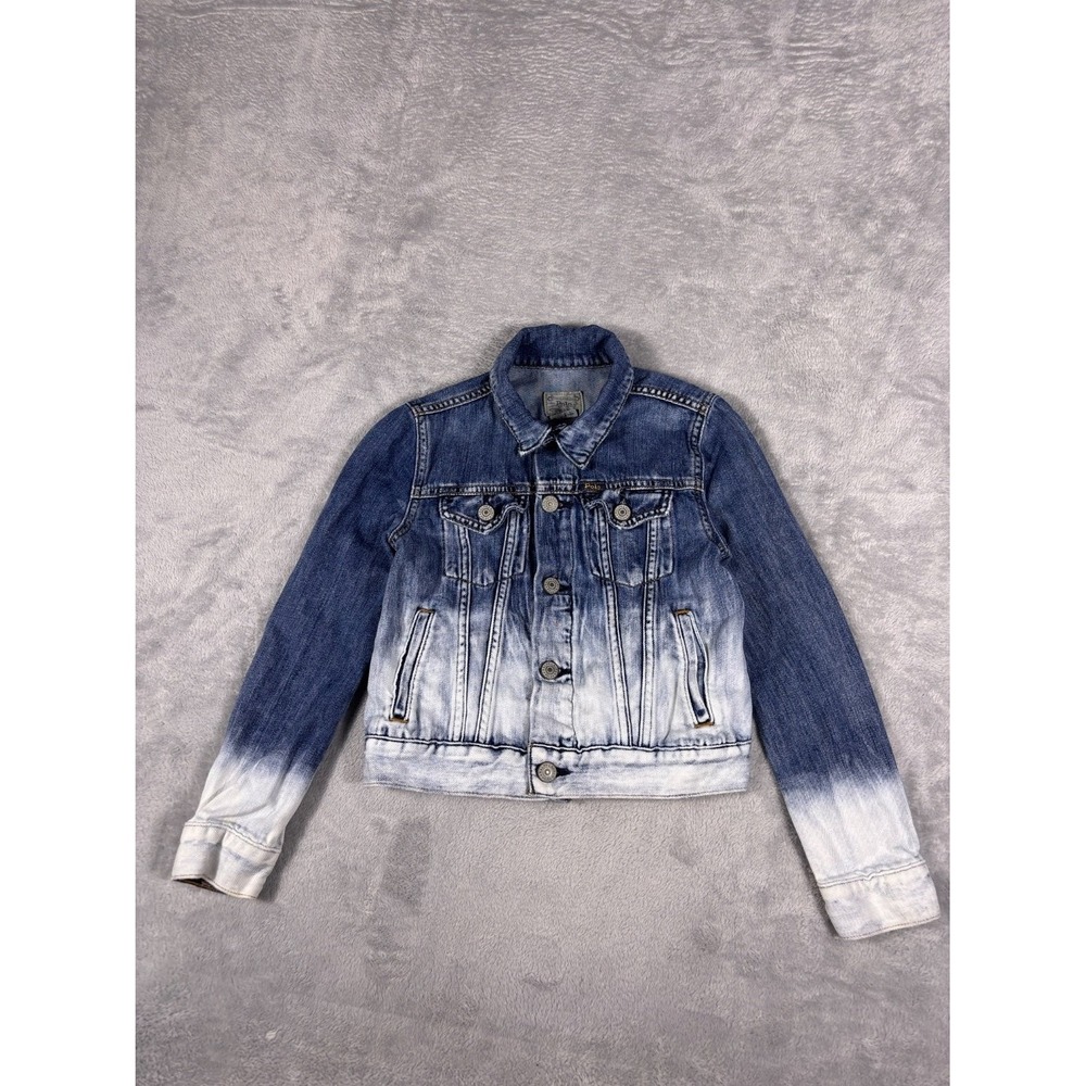 Polo Ralph Lauren Denim Western Jacket Boys Sz 8 Blue Long Sleeve Collared